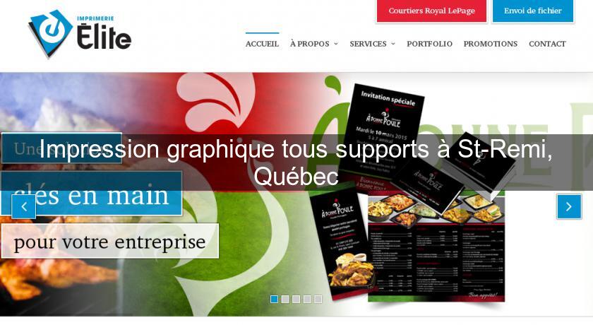 Impression graphique tous supports à St-Remi, Québec Impression graphique tous supports à St-Remi, Québec
