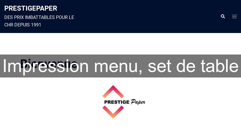 Impression menu, set de table