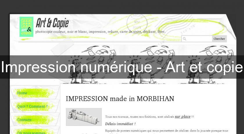 Impression numérique - Art et copie