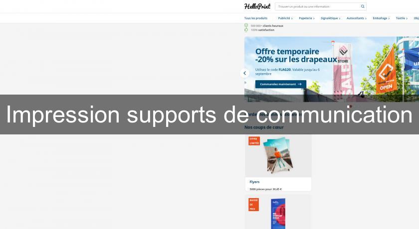Impression supports de communication Impression supports de communication