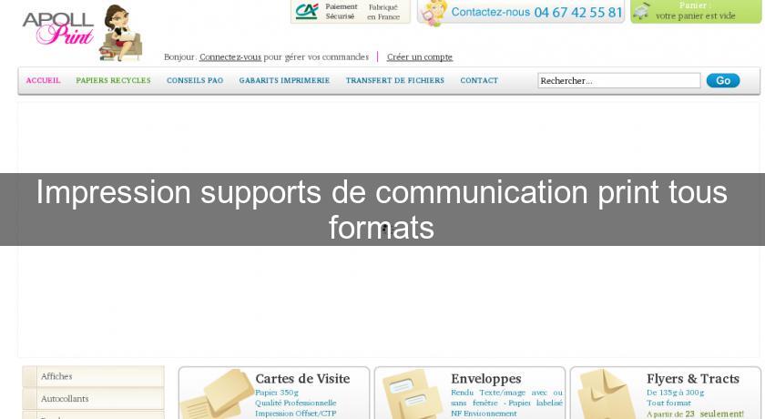Impression supports de communication print tous formats Impression supports de communication print tous formats