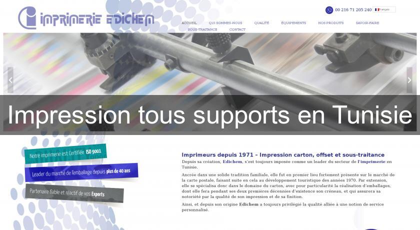 Impression tous supports en Tunisie Impression tous supports en Tunisie