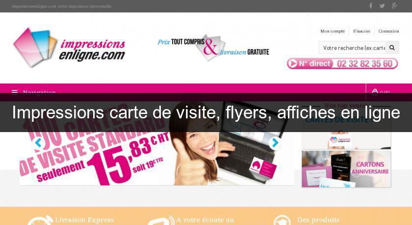 Impressions carte de visite, flyers, affiches en ligne Impressions carte de visite, flyers, affiches en ligne