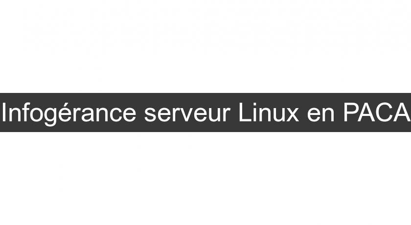 Infogérance serveur Linux en PACA Infogérance serveur Linux en PACA
