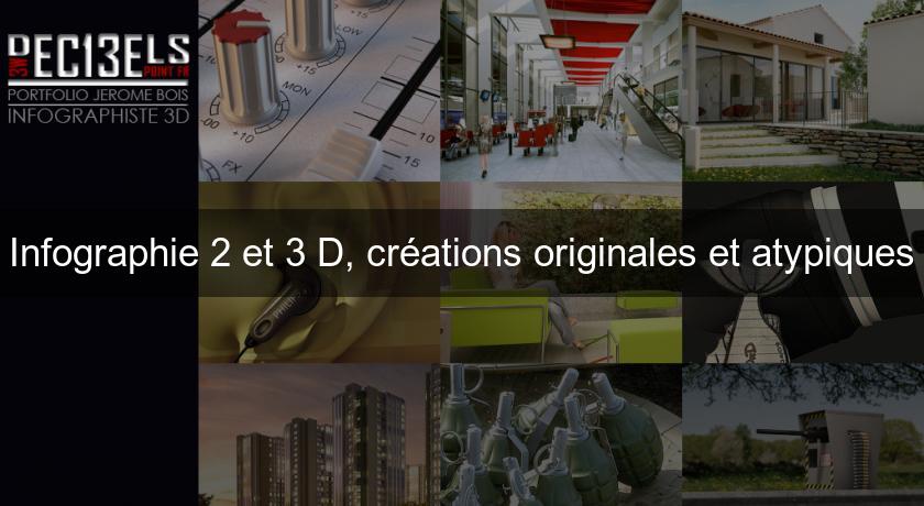 Infographie 2 et 3 D, créations originales et atypiques