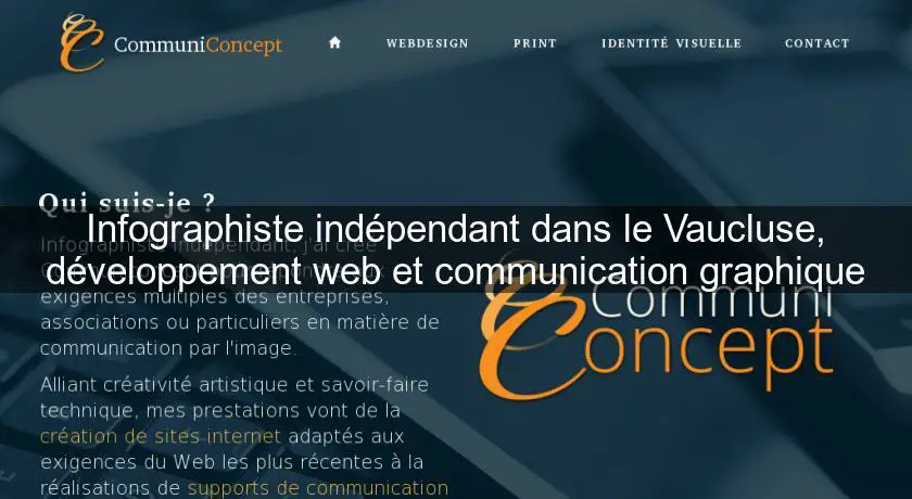 Infographiste indépendant dans le Vaucluse, développement web et communication graphique