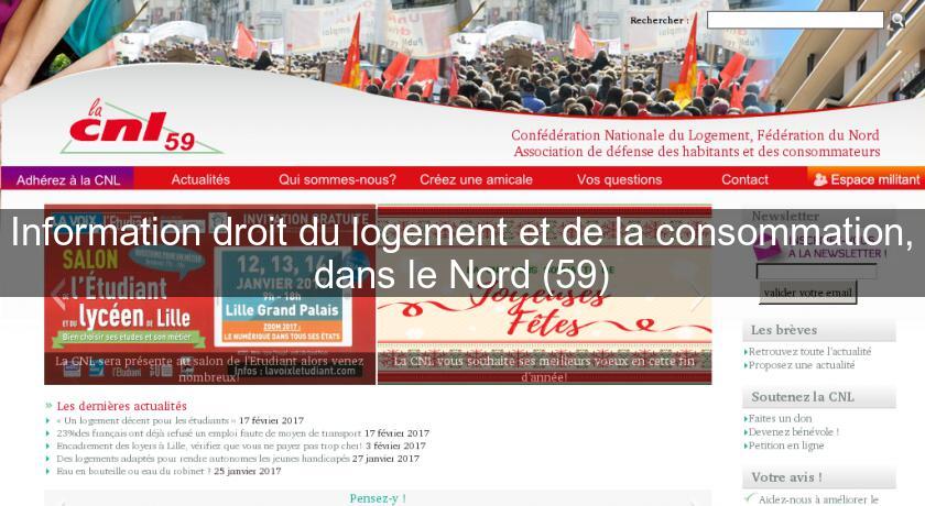 Information droit du logement et de la consommation, dans le Nord (59) Information droit du logement et de la consommation, dans le Nord (59)