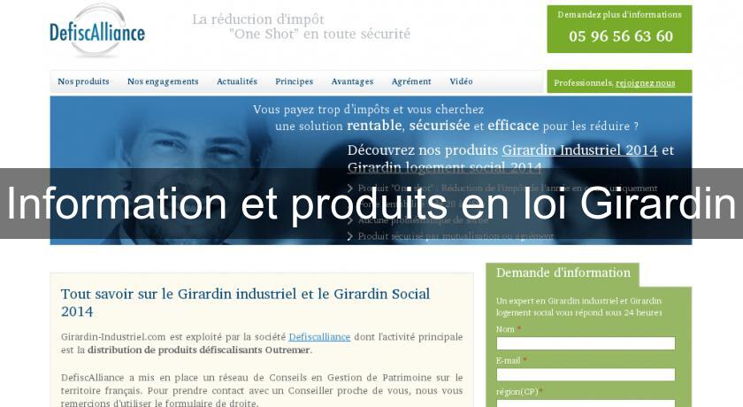Information et produits en loi Girardin Information et produits en loi Girardin