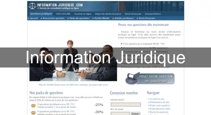 Information Juridique Information Juridique