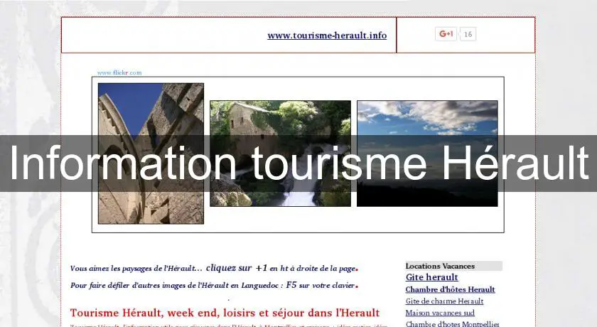 Information tourisme Hérault