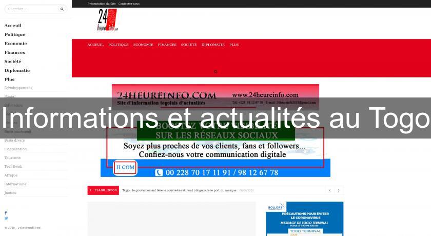 Informations et actualités au Togo Informations et actualités au Togo