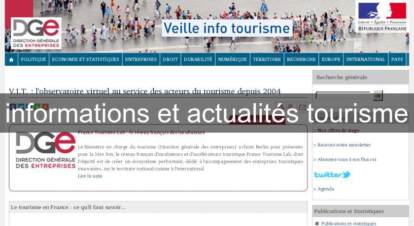 informations et actualités tourisme