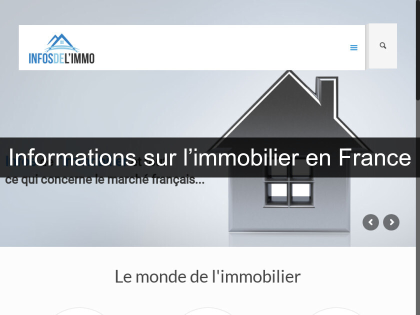 Informations sur l’immobilier en France Informations sur l’immobilier en France