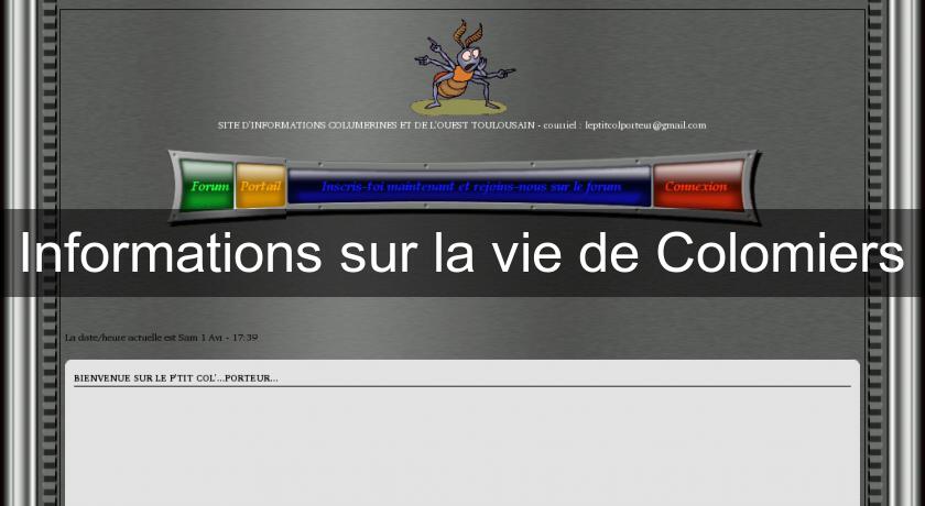 Informations sur la vie de Colomiers Informations sur la vie de Colomiers