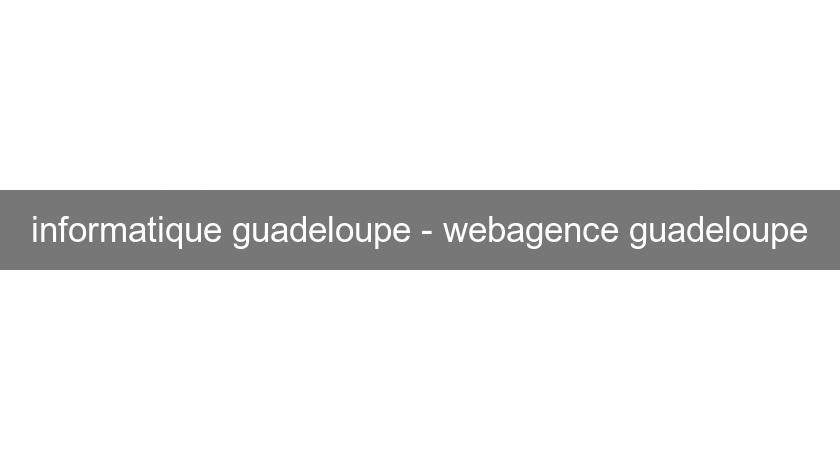 informatique guadeloupe - webagence guadeloupe