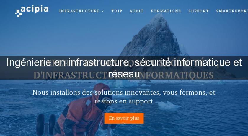 Ingénierie en infrastructure, sécurité informatique et réseau Ingénierie en infrastructure, sécurité informatique et réseau
