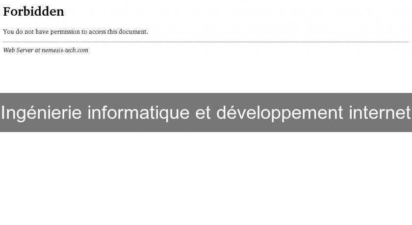 Ingénierie informatique et développement internet