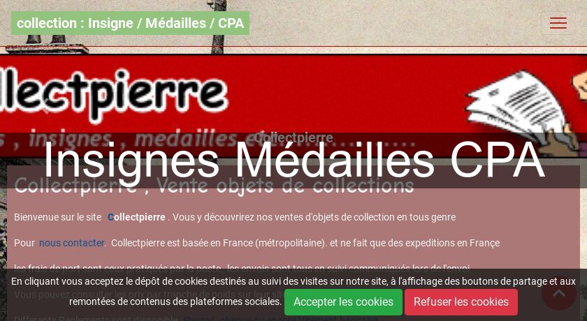Insignes Médailles CPA Insignes Médailles CPA