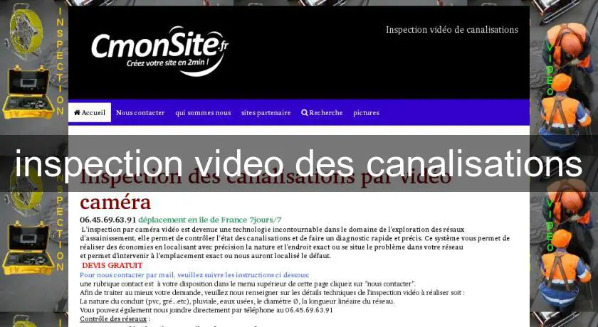 inspection video des canalisations