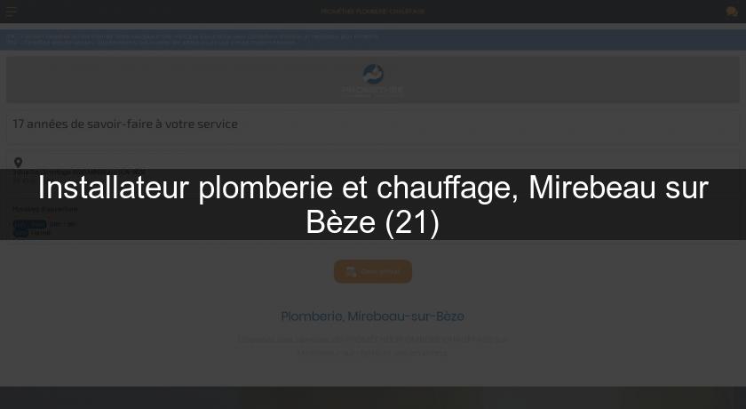 Installateur plomberie et chauffage, Mirebeau sur Bèze (21)