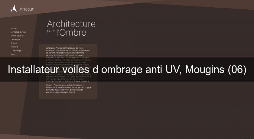 Installateur voiles d'ombrage anti UV, Mougins (06)