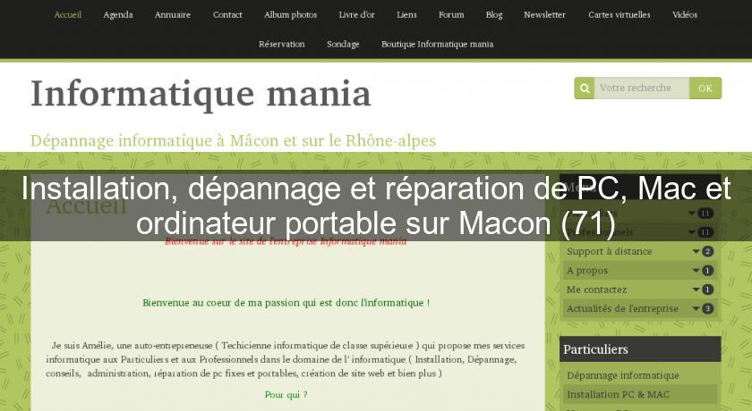 Installation, dépannage et réparation de PC, Mac et ordinateur portable sur Macon (71) Installation, dépannage et réparation de PC, Mac et ordinateur portable sur Macon (71)