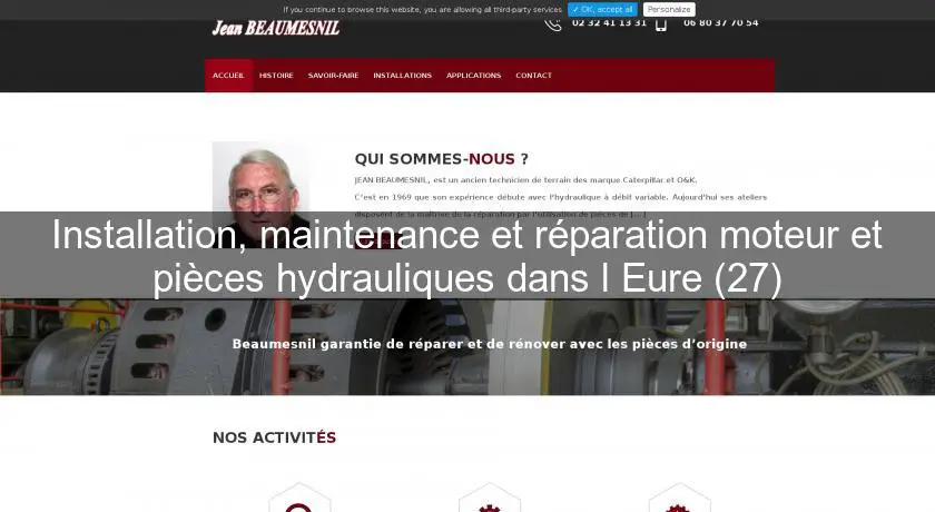Installation, maintenance et réparation moteur et pièces hydrauliques dans l'Eure (27)