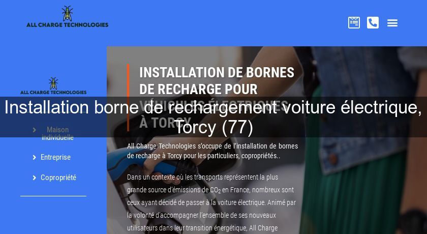 Installation borne de rechargement voiture électrique, Torcy (77)