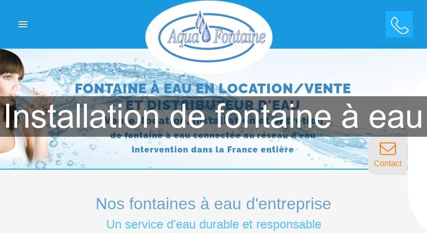 Installation de fontaine à eau Installation de fontaine à eau