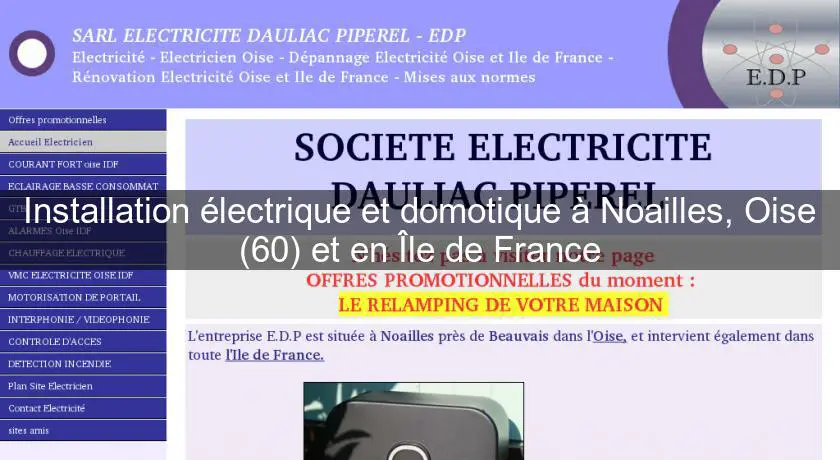 Installation électrique et domotique à Noailles, Oise (60) et en Île de France
