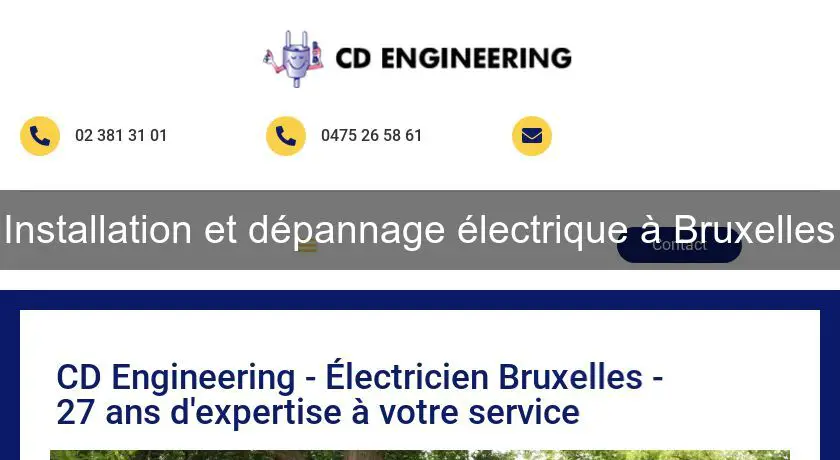 Installation et dépannage électrique à Bruxelles