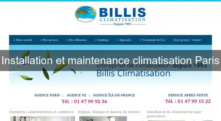 Installation et maintenance climatisation Paris