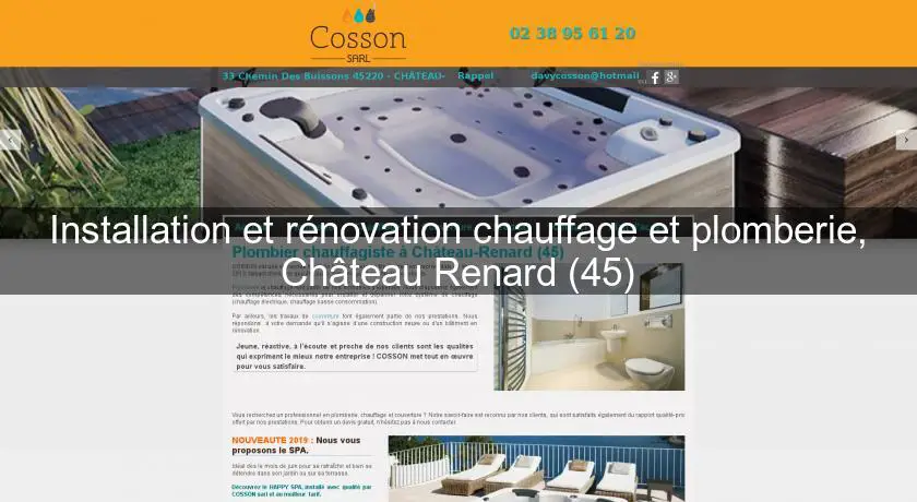 Installation et rénovation chauffage et plomberie, Château Renard (45)