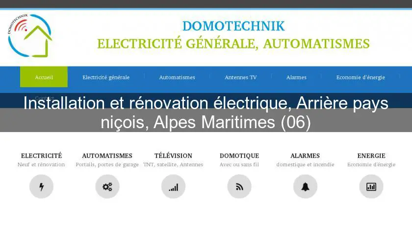 Installation et rénovation électrique, Arrière pays niçois, Alpes Maritimes (06)