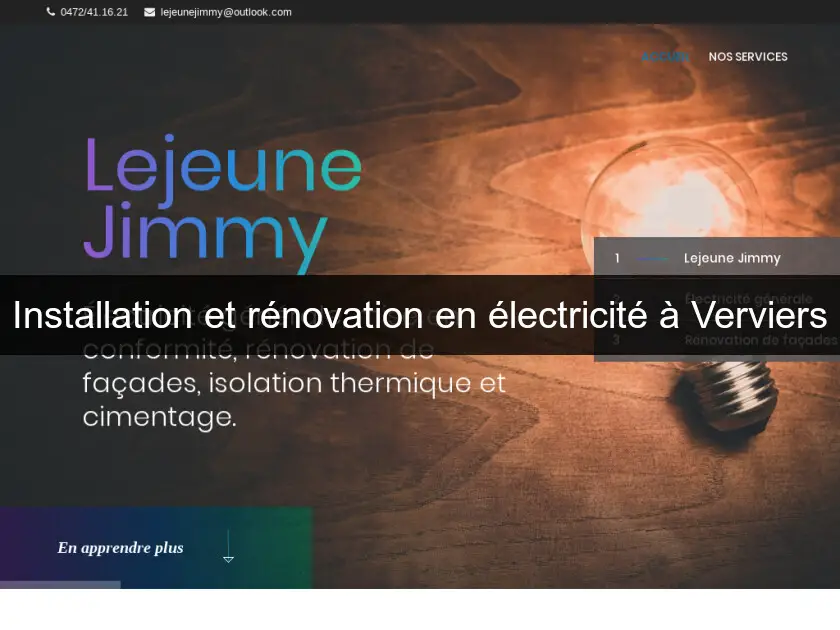 Installation et rénovation en électricité à Verviers