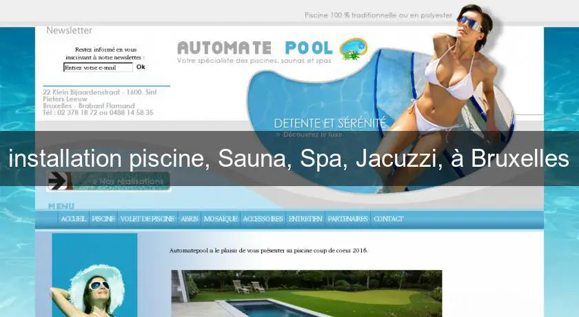installation piscine, Sauna, Spa, Jacuzzi, à Bruxelles