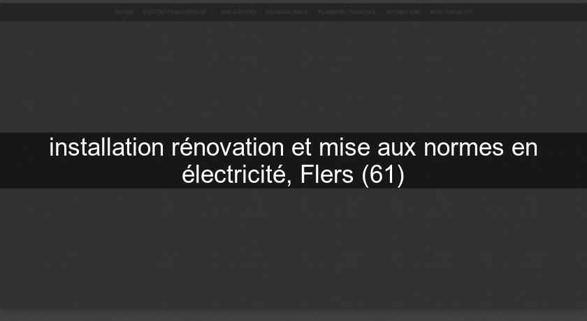 installation rénovation et mise aux normes en électricité, Flers (61)