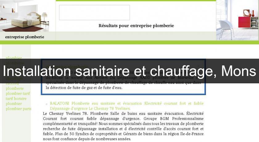 Installation sanitaire et chauffage, Mons Installation sanitaire et chauffage, Mons