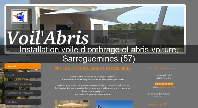 Installation voile d'ombrage et abris voiture, Sarreguemines (57) Installation voile d'ombrage et abris voiture, Sarreguemines (57)
