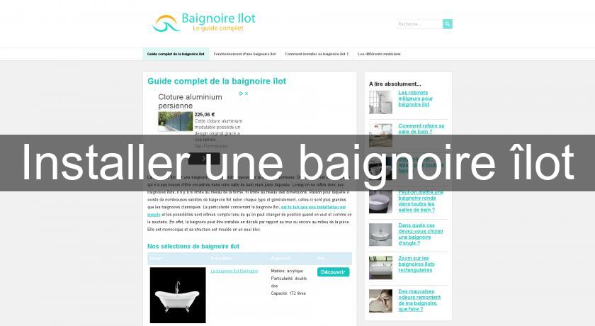 Installer une baignoire îlot