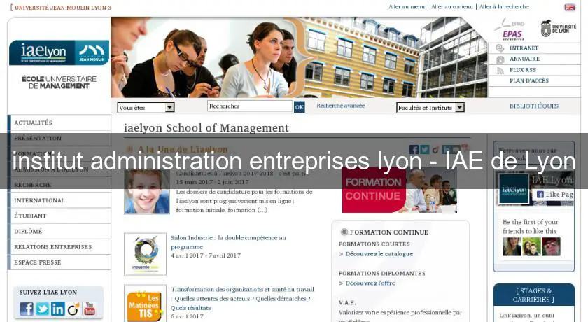 institut administration entreprises lyon - IAE de Lyon