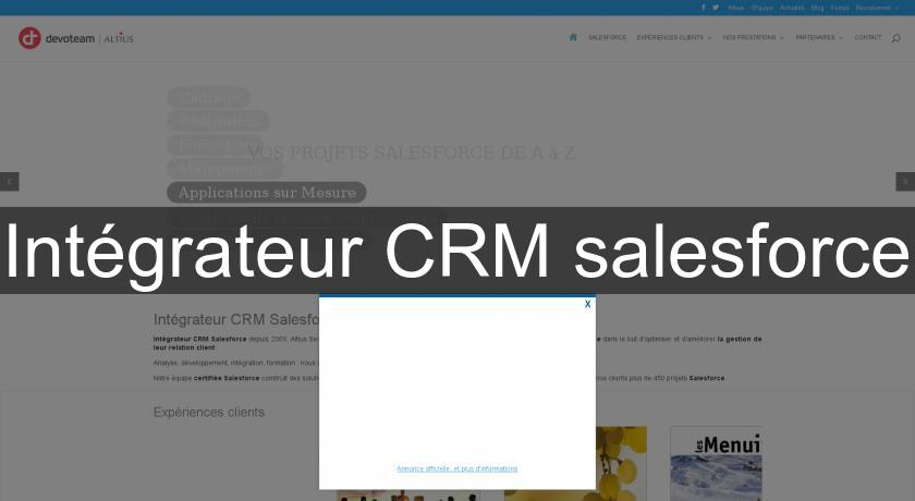 Intégrateur CRM salesforce Intégrateur CRM salesforce