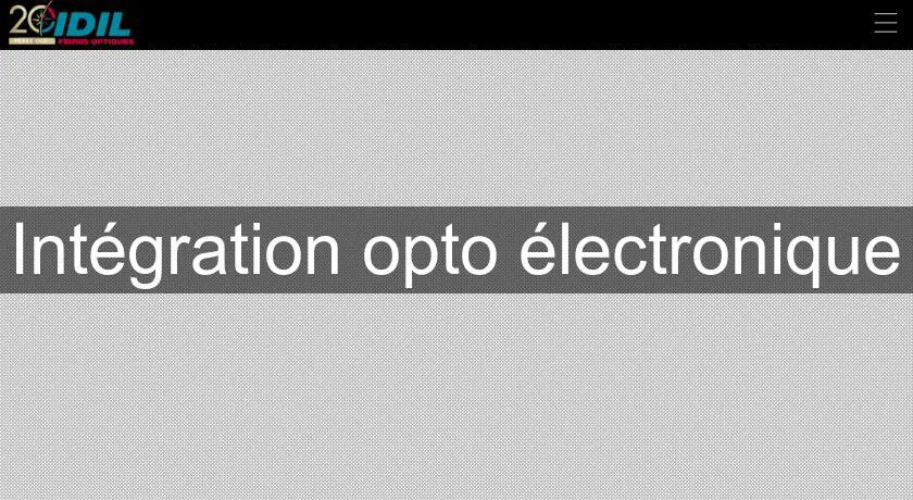 Intégration opto électronique