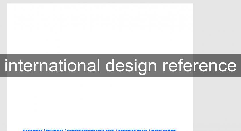international design reference