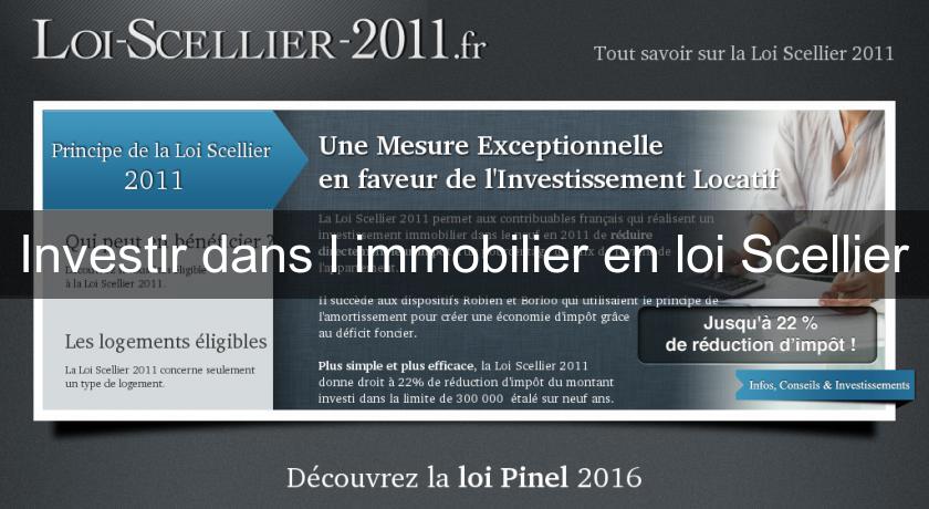 Investir dans l'immobilier en loi Scellier