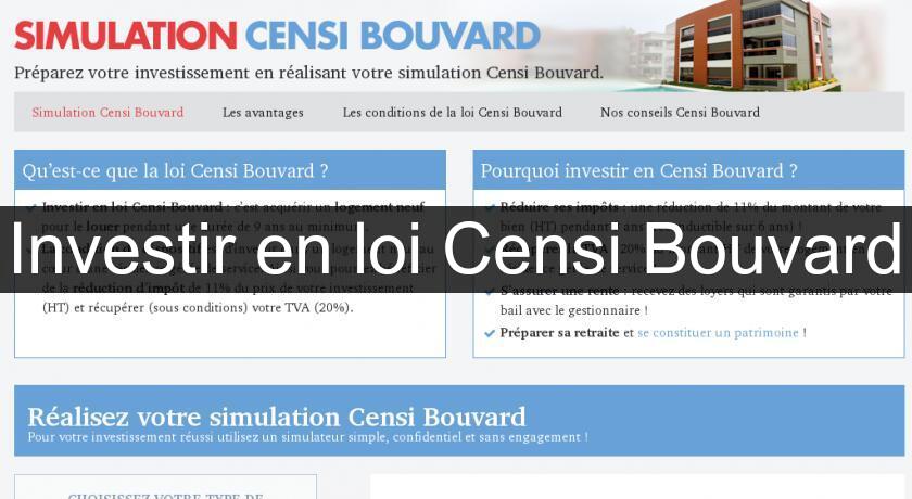 Investir en loi Censi Bouvard Investir en loi Censi Bouvard