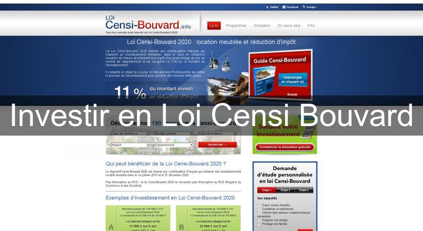 Investir en Loi Censi Bouvard Investir en Loi Censi Bouvard