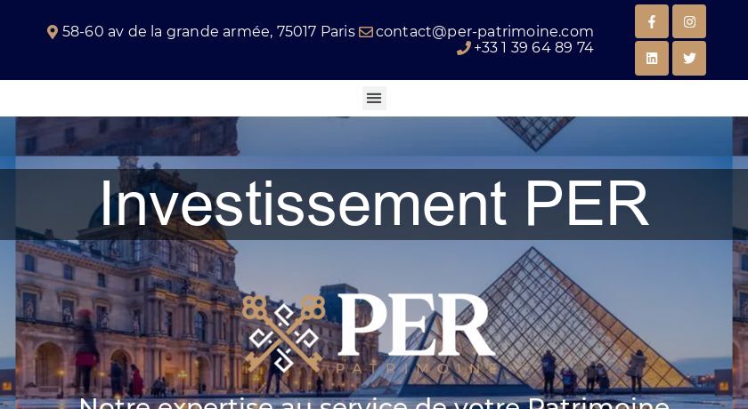 Investissement PER Investissement PER