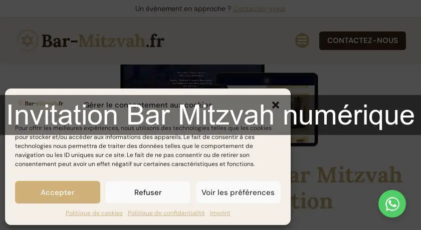 Invitation Bar Mitzvah numérique