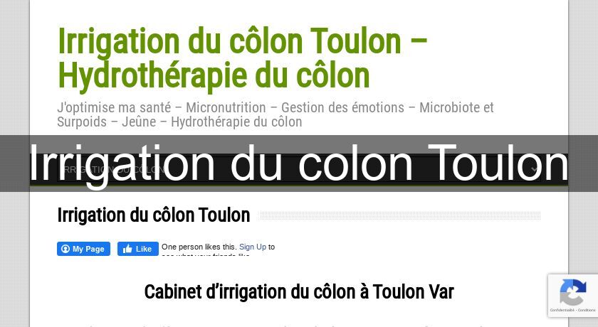 Irrigation du colon Toulon Irrigation du colon Toulon